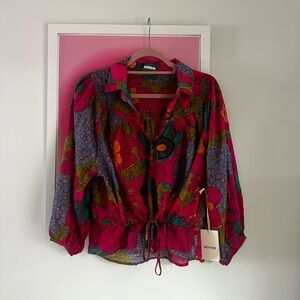 MOTHER DENIM The Wasting Time Henley in Psychic Floral